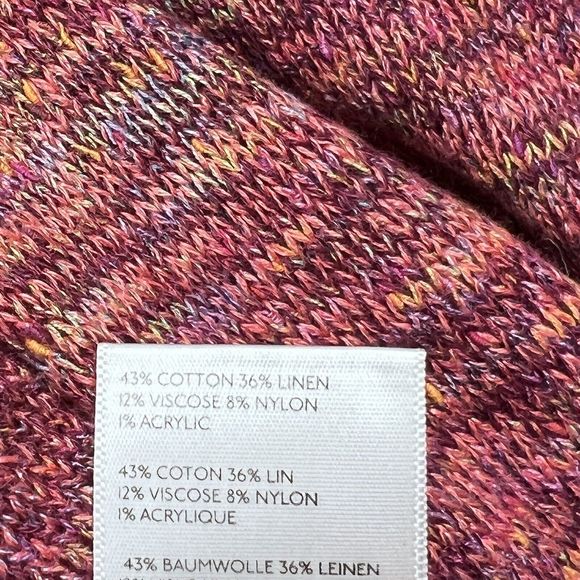 Free People Sweater Medium Prism Spacedye Sweater Pullover Oversized Raw Hem - Picture 13 of 14